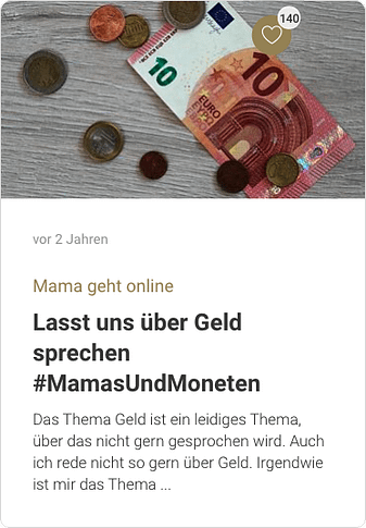 Lasst uns über Geld sprechen #MamasUndMoneten Lasst uns über Geld sprechen #MamasUndMoneten