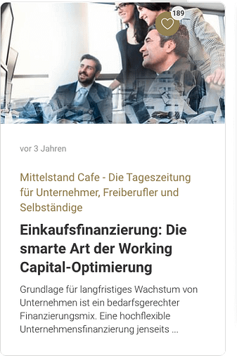 Einkaufsfinanzierung: Die smarte Art der Working Capital-Optimierung Einkaufsfinanzierung: Die smarte Art der Working Capital-Optimierung